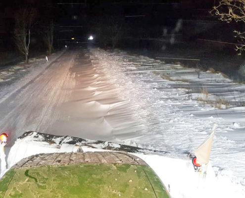 2018 Blunk beim Winterdienst auf Rügen