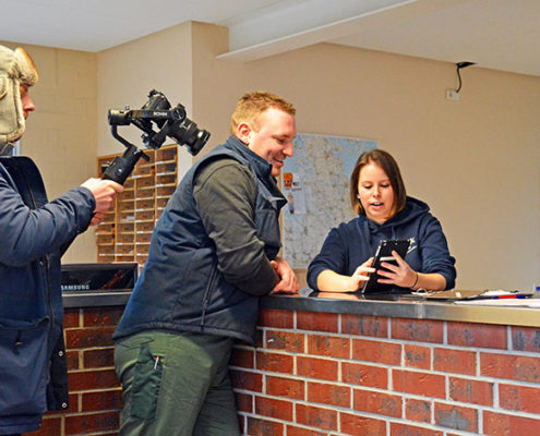 Blunk Dreharbeiten erster Film