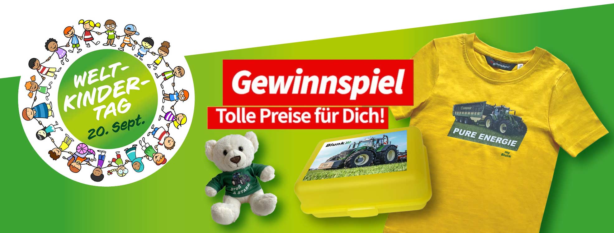 Einladung zum Mitmachen: Gewinnspiel von Blunk zum Weltkindertag vom 20.-24. September 2023