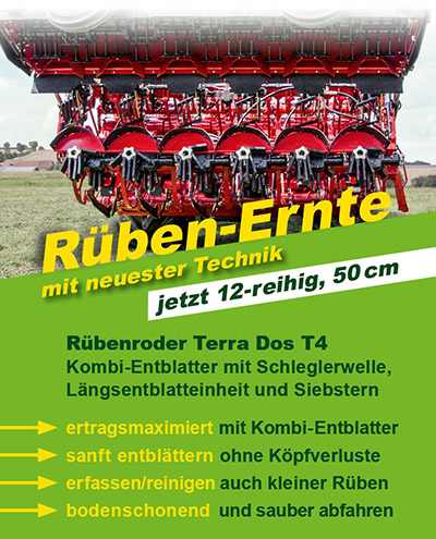 Rübenernte mit neuester Technik mit Blunk - Anzeige