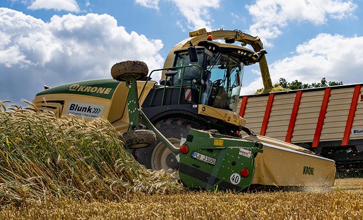 Blunk testet Feldhäcksler mit neuem Krone Schneidwerk XDisc 710 - Foto 17 Tobias Beck