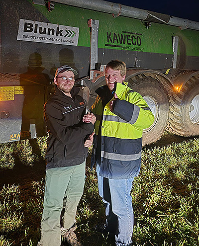 Blunk-Team knackt 3000 Kubik Marke beim Gülle ausbringen in Mecklenburg-Vorpommern - 08-1