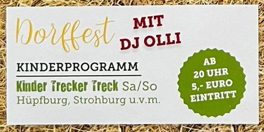 Dorffest mit Kinderprogramm und Tanz am Abend im Juni 2025 in Lalendorf (Mecklenburg-Vorpommern)