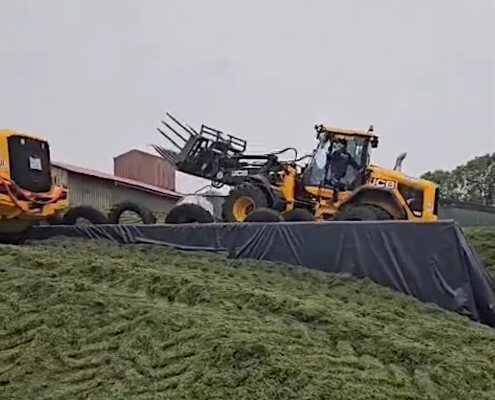 Blunk-Team bei 2tem Grasschnitt in Schleswig-Holstein: schlagkraeftig zwischen Schauern - 02